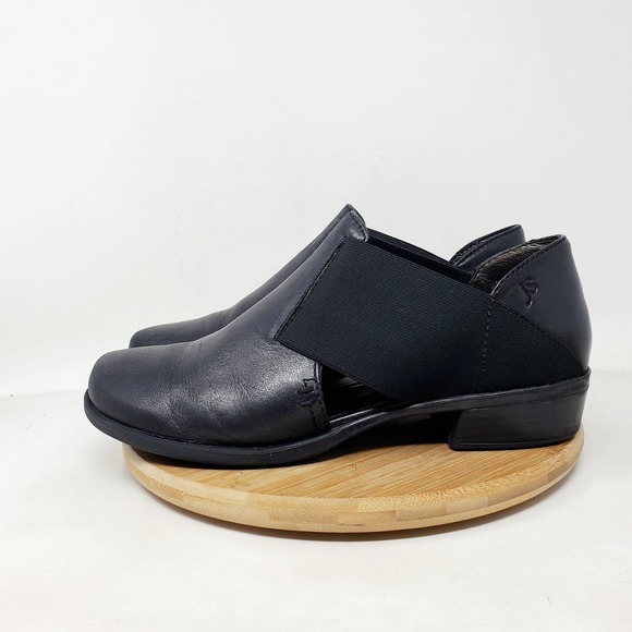 Josef Seibel Shoes Womens 39 Black Leather Elastic Strap Bootie Slip On Shoes